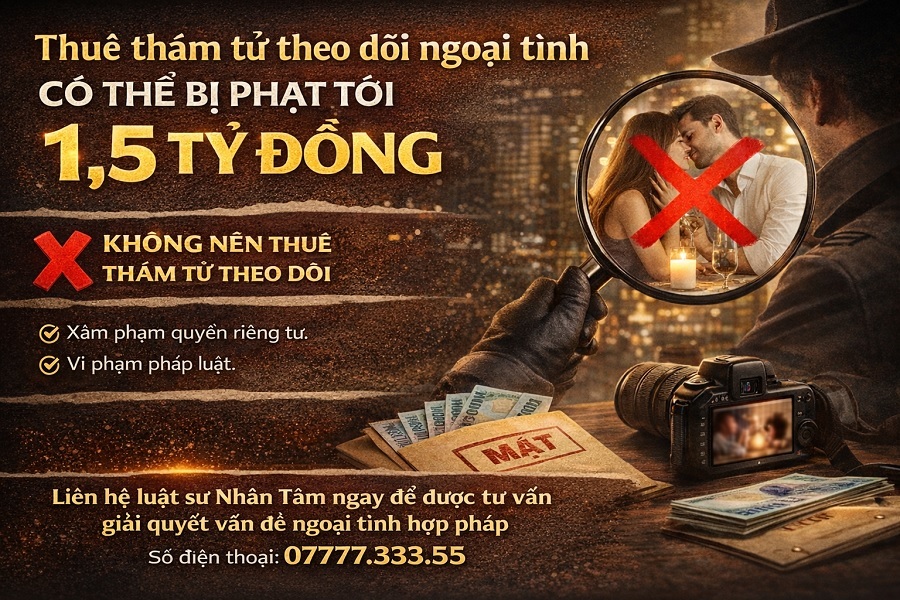 Từ 2026: Thuê thám tử theo dõi ngoại tình có thể bị phạt tới 1,5 tỷ đồng